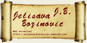 Jelisava Božinović vizit kartica